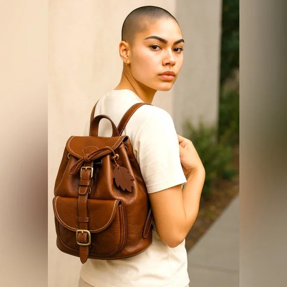 Roots Women’s Vintage Genuine Leather Mini Backpack - Picture 2 of 12